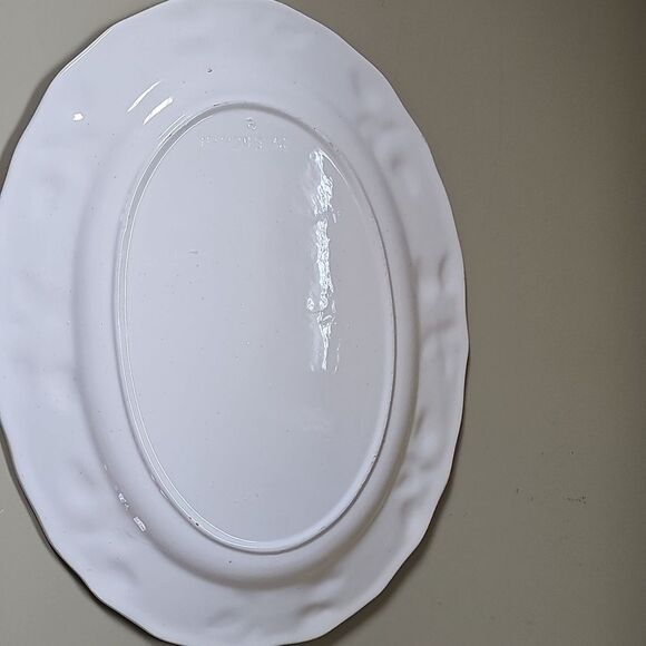 Large Floral and Fruit Oval Platter. Perfect For Holidays! Approx 16"x12" - Picture 3 of 3